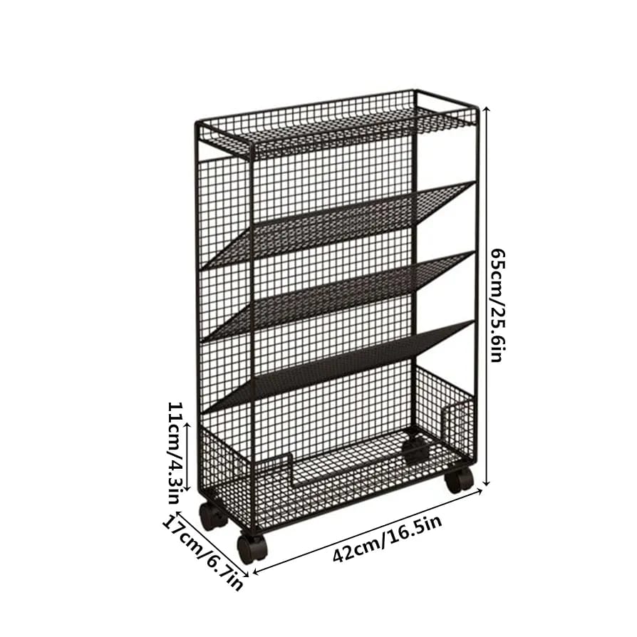 Multipurpose bookshelf stand with wheels