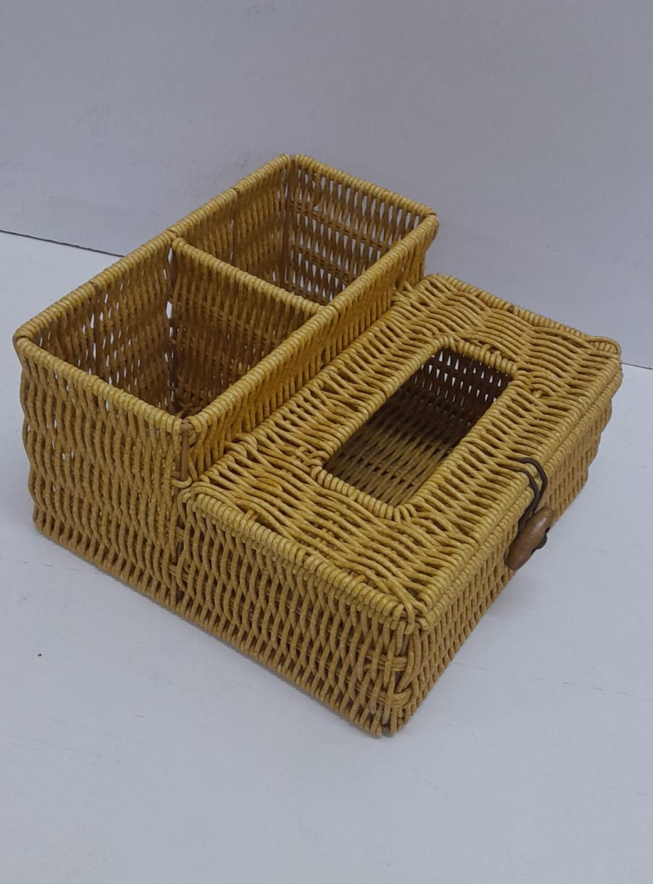 3 slots storage organizer with serviette holder