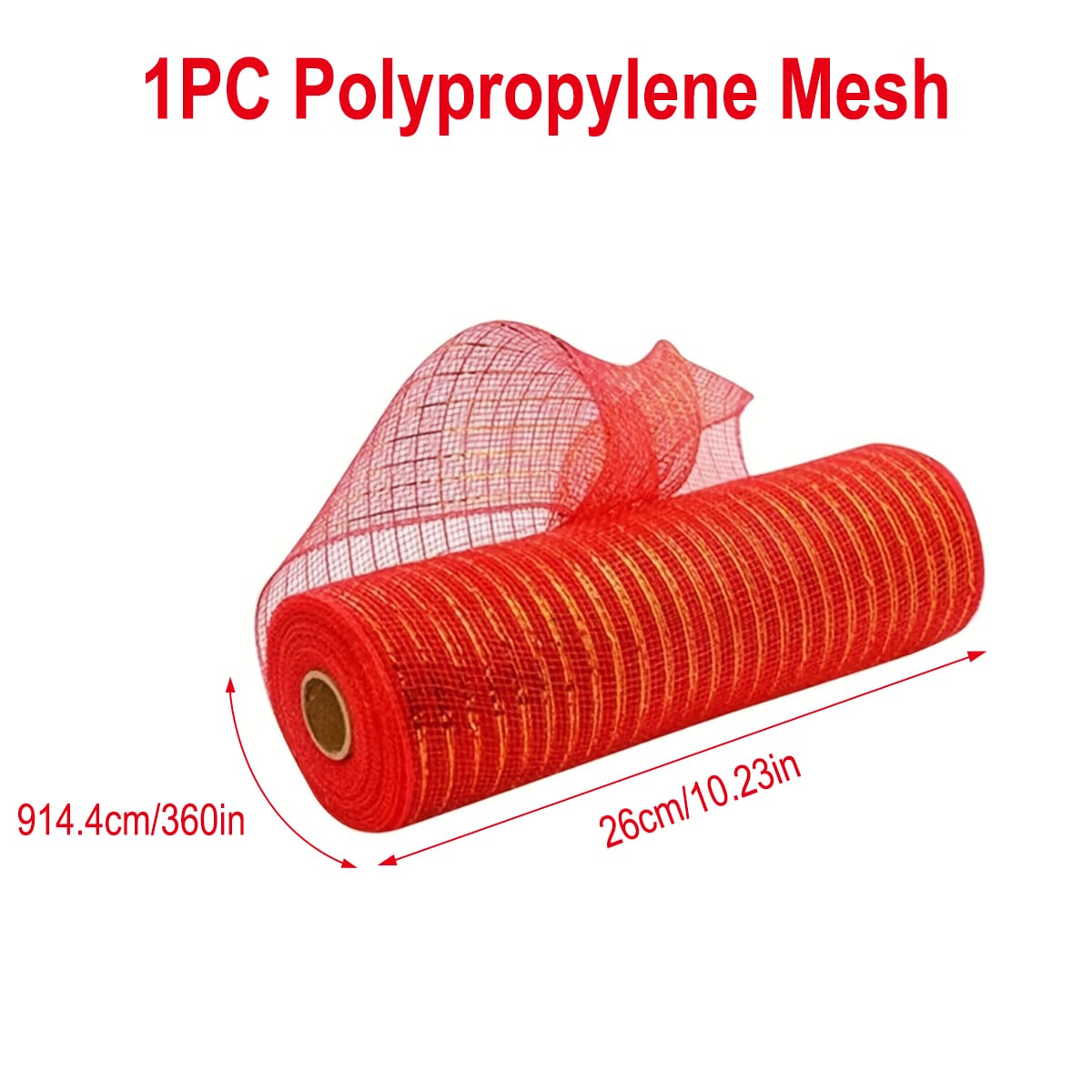 26cm 10 Yards Gold White Mesh Ribbon DIY Xmas Tree Glitter Mesh