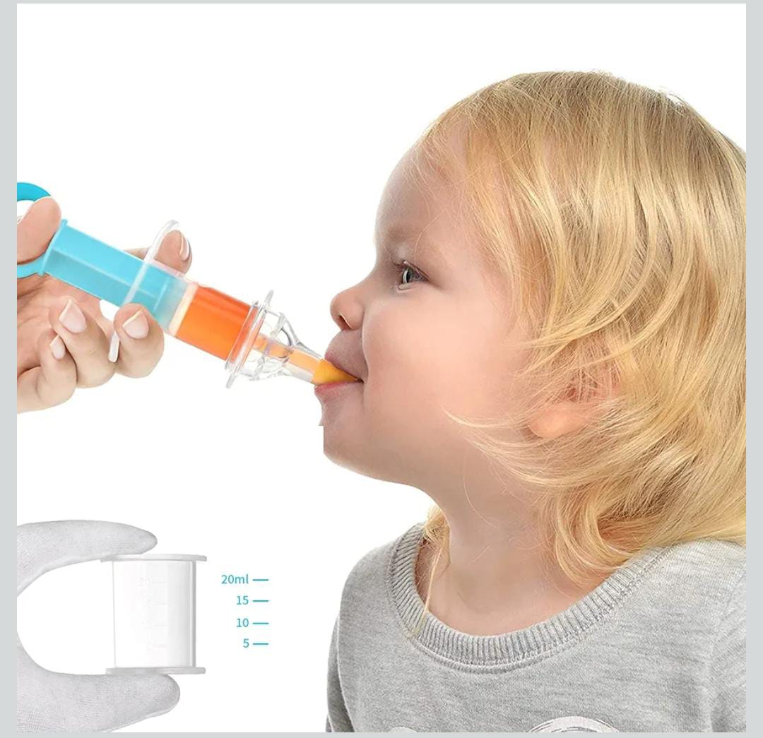 Pieces Baby Medicine Dispenser + 1 Piece Box, Baby Oral Feeding Syringe Baby Liquid Feeder Dispenser with Dummy Head Suitable for Toddlers