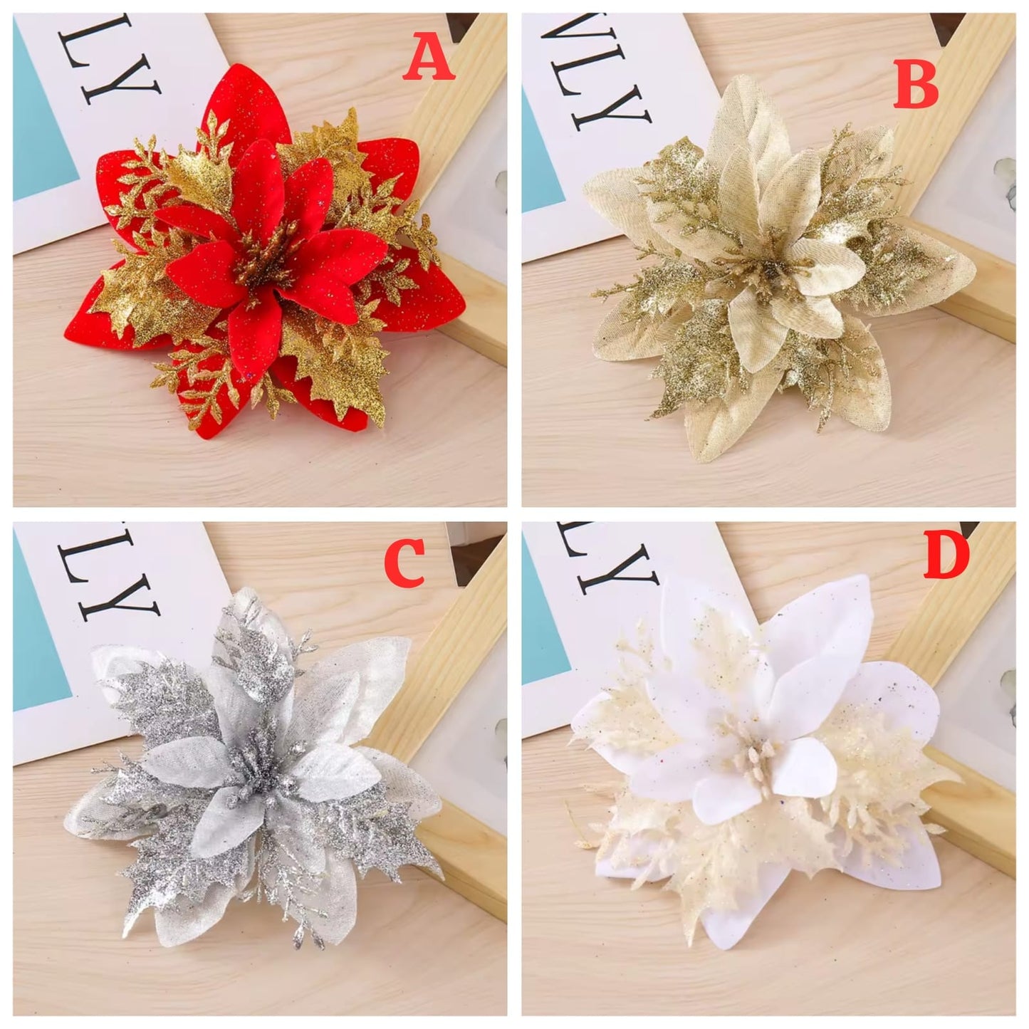 3Pcs Christmas Flower Decor  wholesale price