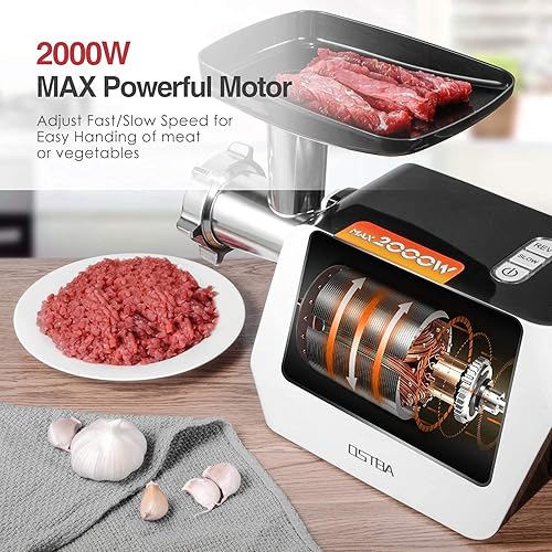 Electric Meat Grinder, 5 in 1 Heavy Duty Meat Mincer Sausage Stuffer Machine