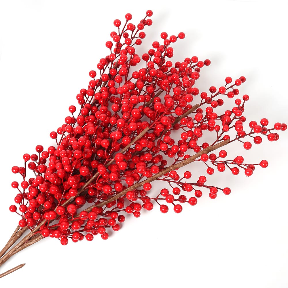 5pcs Artificial Red Berry Bouquet Christmas