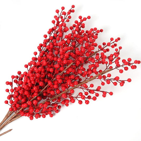 5pcs Artificial Red Berry Bouquet Christmas
