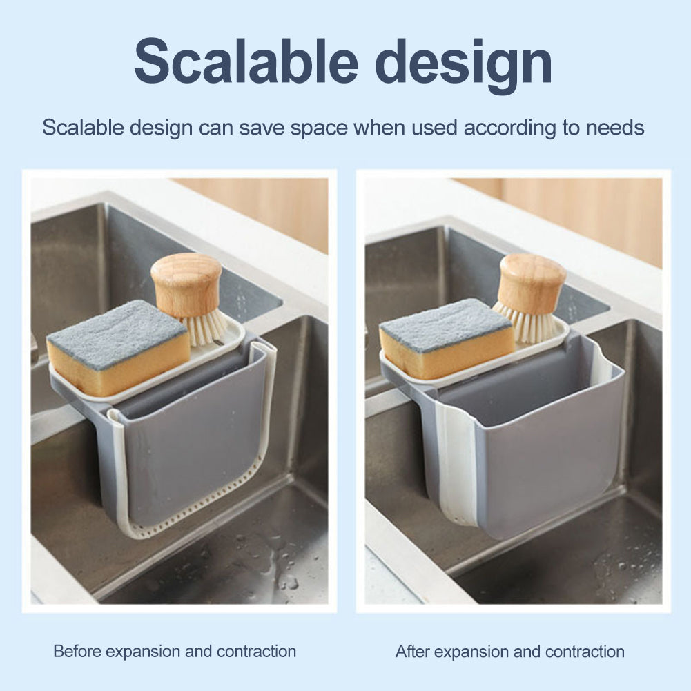 Kitchen Retractable drainage basket with suction cup