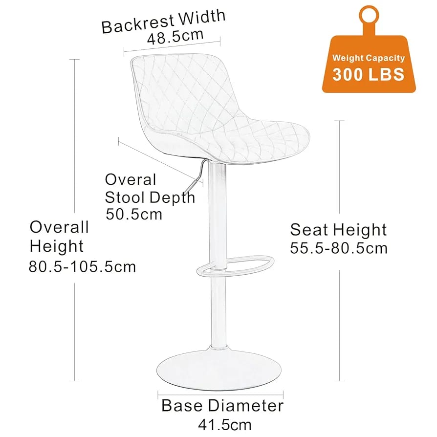 Kitchen Island Stool in Leather