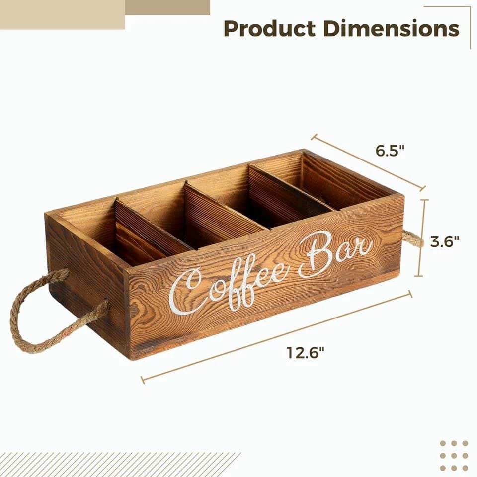 Wooden Coffee / Tea organizer