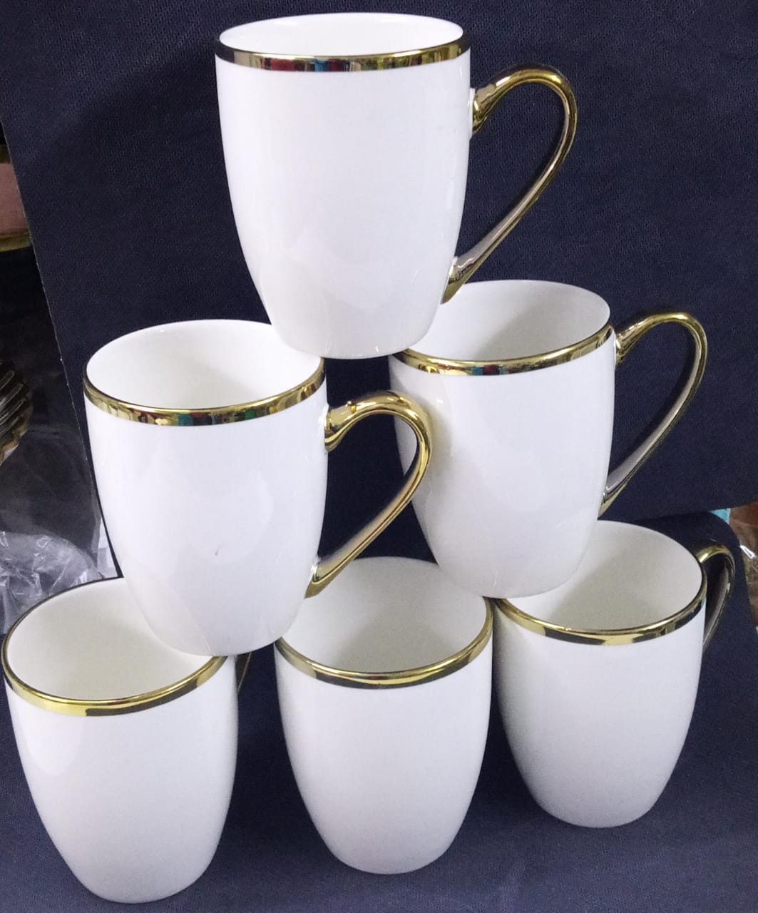 CERAMIC NORMAL CUP WITH GOLD RING
