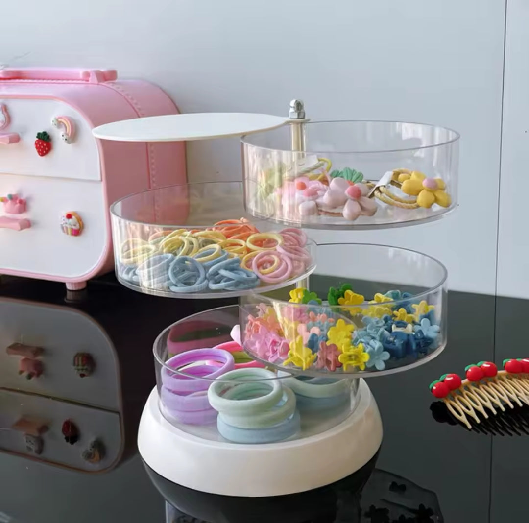 New in Clear sleak Rotating Jewelry Box