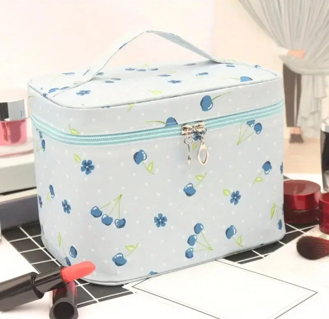 Floral Portable cosmetic makeup toiletry bags