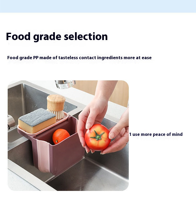 Kitchen Retractable drainage basket with suction cup
