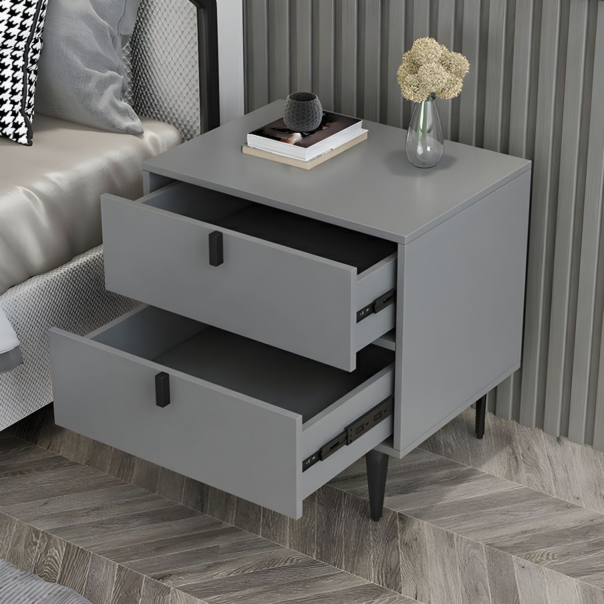 Night stand with 2 drawers