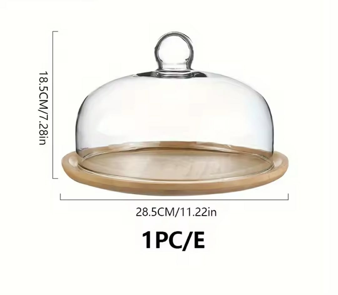 Doom shape glass cake cover