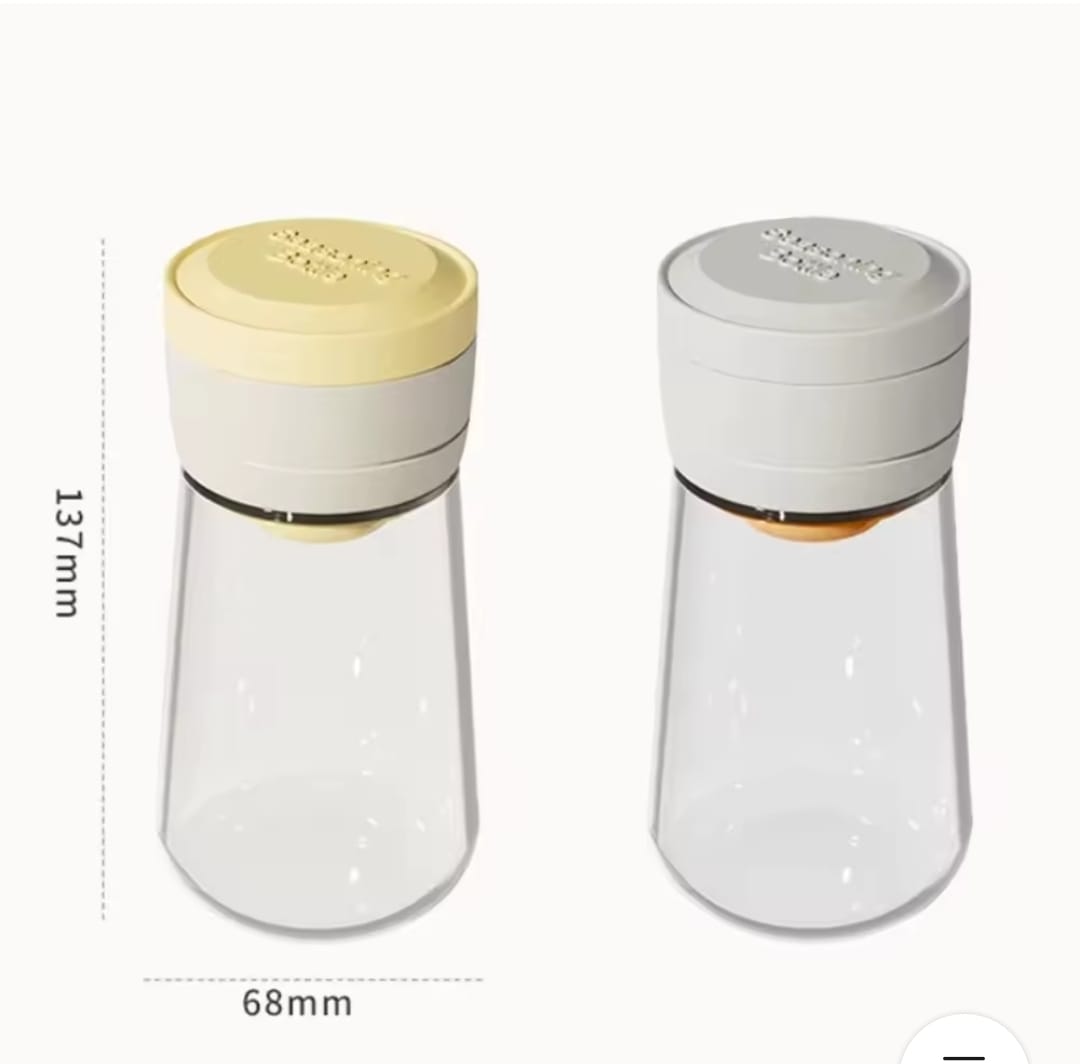 Moisture-Proof Glass Salt Shaker with Precise Measure
