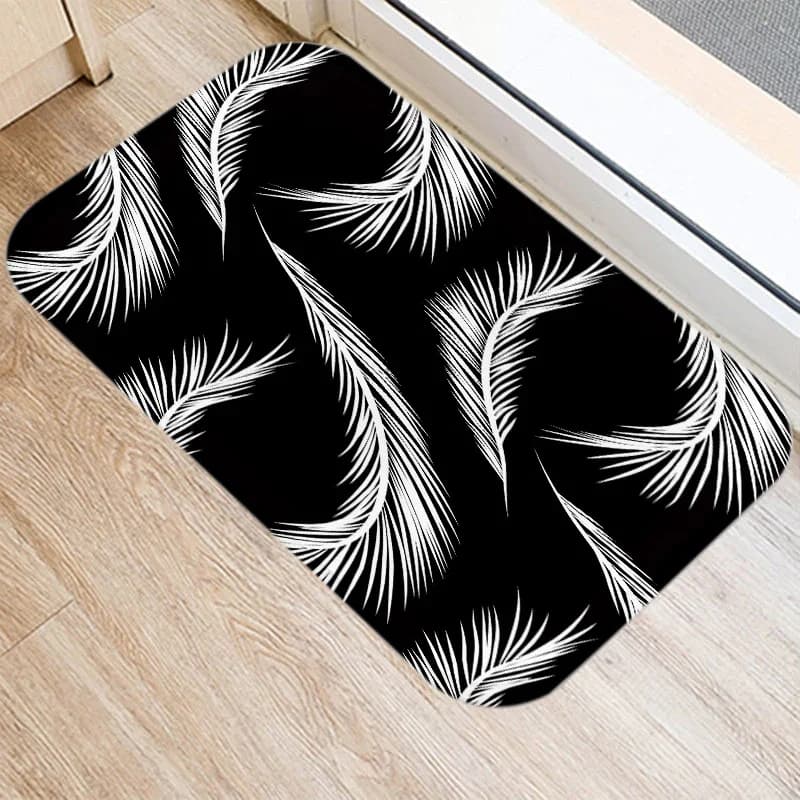Tropical palm plants doormats