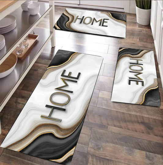 High quality medium grip Rubber underside floor 3D 2in1 kitchen mat
