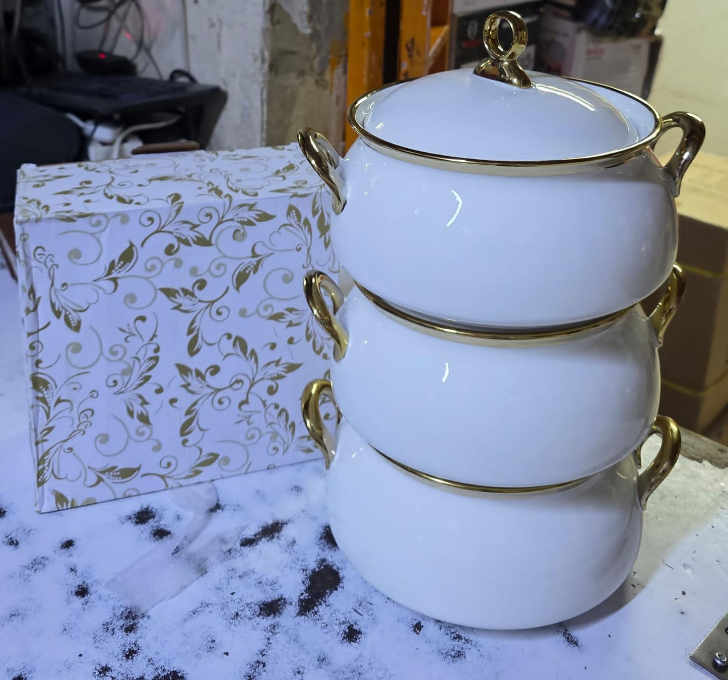 3 pcs ceramic pots 3.5