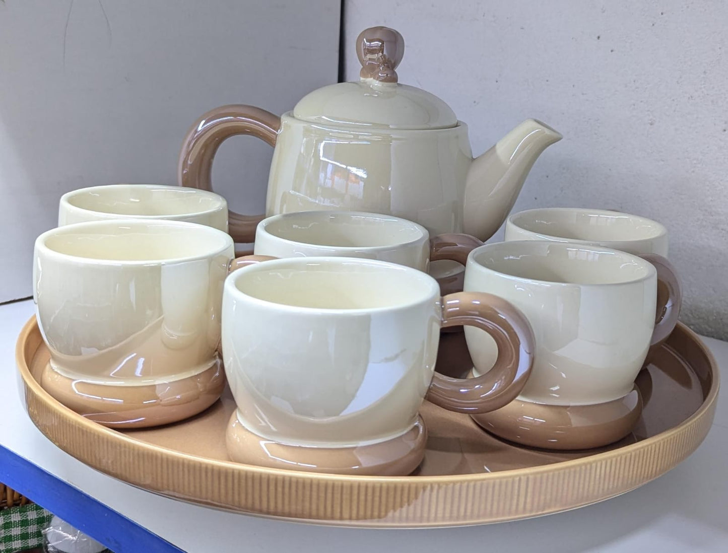 8pc ceramic coffee/tea set