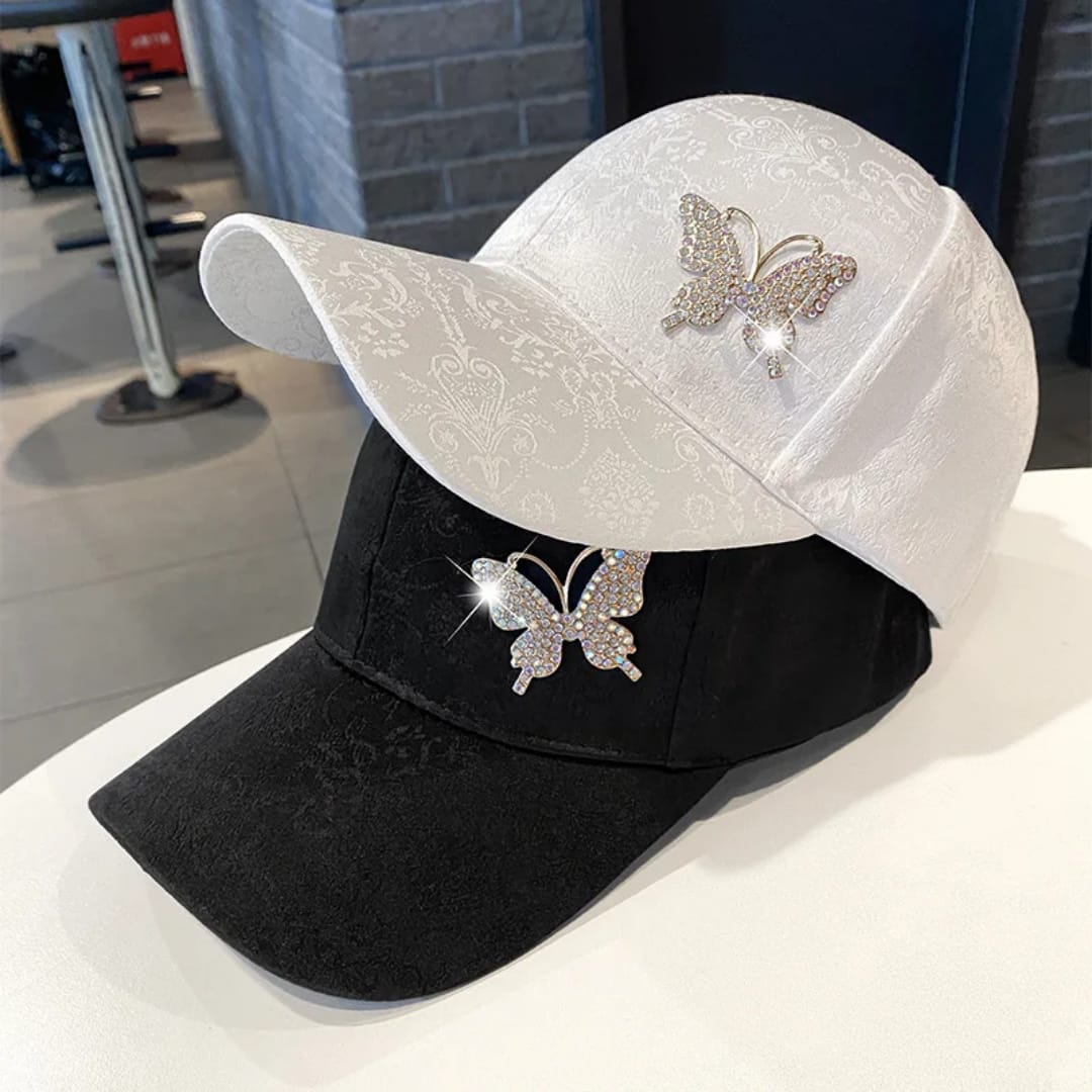 Fashionable Summer Women's Bucket Hat Butterfly Embellished