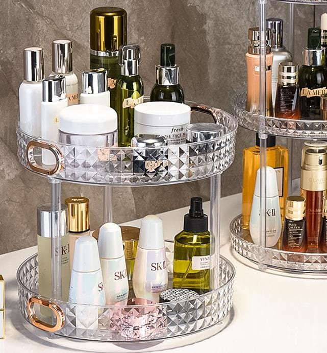 2-Tier Diamond pattern Rotating Lazy Susan