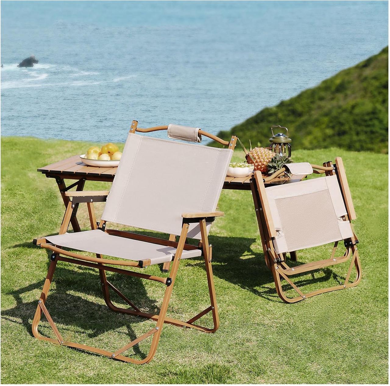 Foldable Camping Picnic Table With 4 chairs and storage box