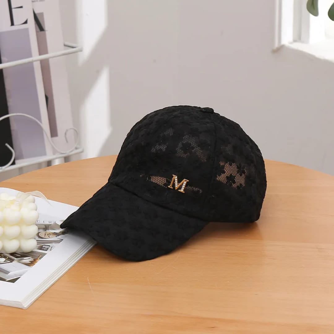 Lace Flower Thin Baseball Cap Female Spring And Summer Sunscreen Hollow Cap Breathable.