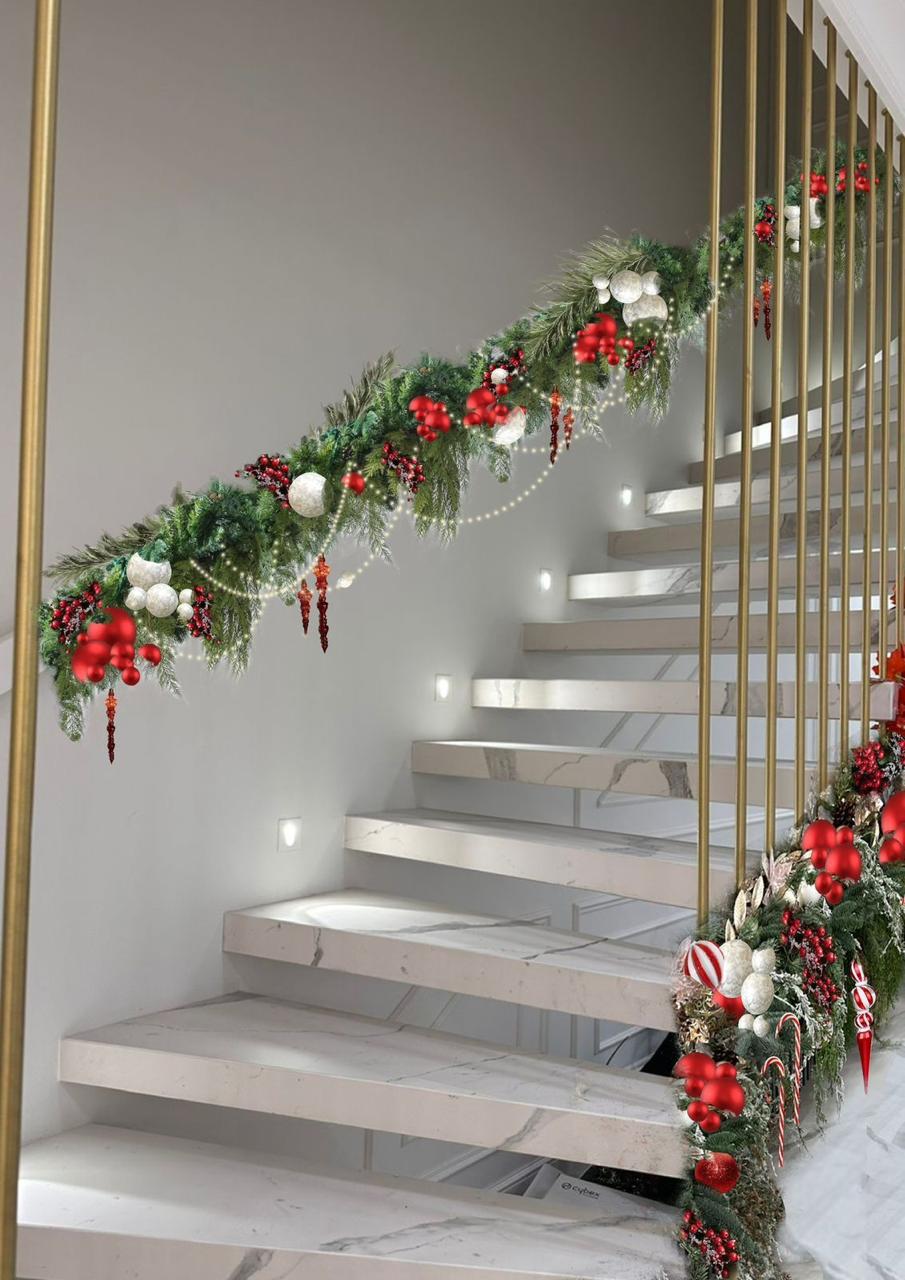2.5M Green Christmas  Garland