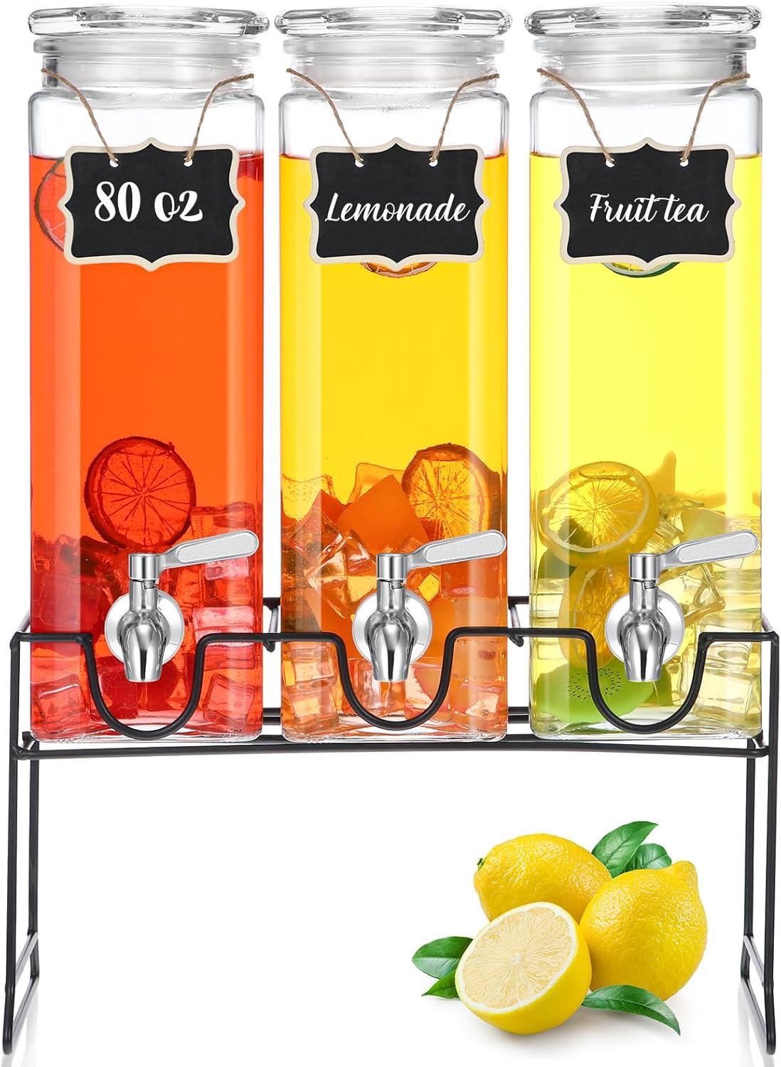 Metallic stand Triple Juice dispenser