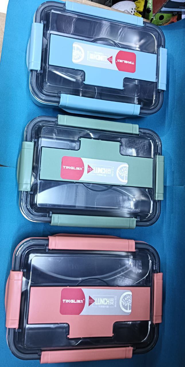 stainless steel lunch box with 3 compartment