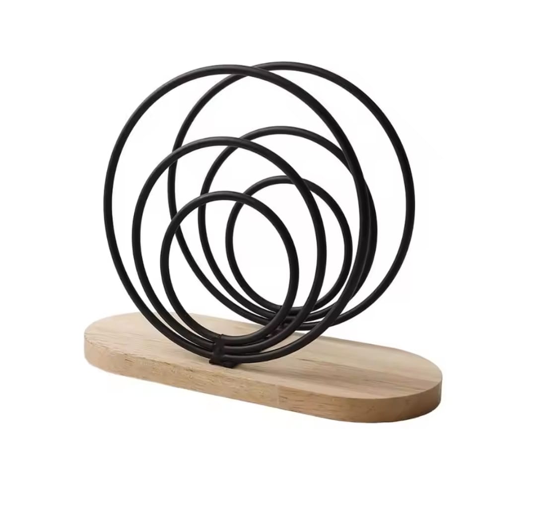 Elegant Metal Napkin Holders with Wooden