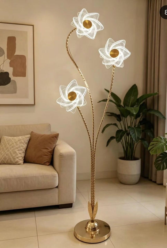 Modern flower themed floor lamp