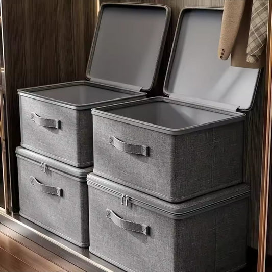 Foldable Fabric Storage Box with Lid