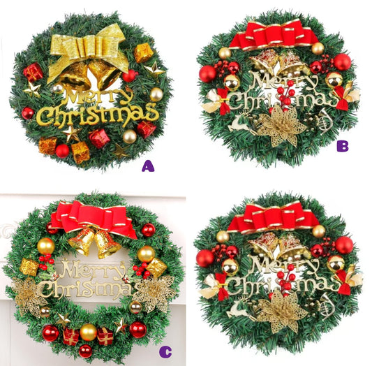 30CM FRONT DOOR CHRISTMAS WREATH DECORATION
