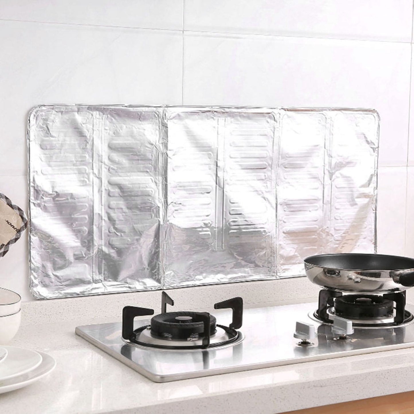 Foldable Anti splash splatter cooker aluminium shield plate