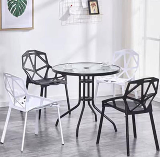 Modern simple geometric pattern like plastic chairs