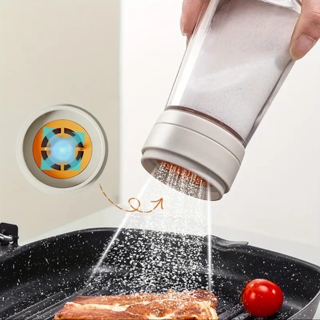 Moisture-Proof Glass Salt Shaker with Precise Measure