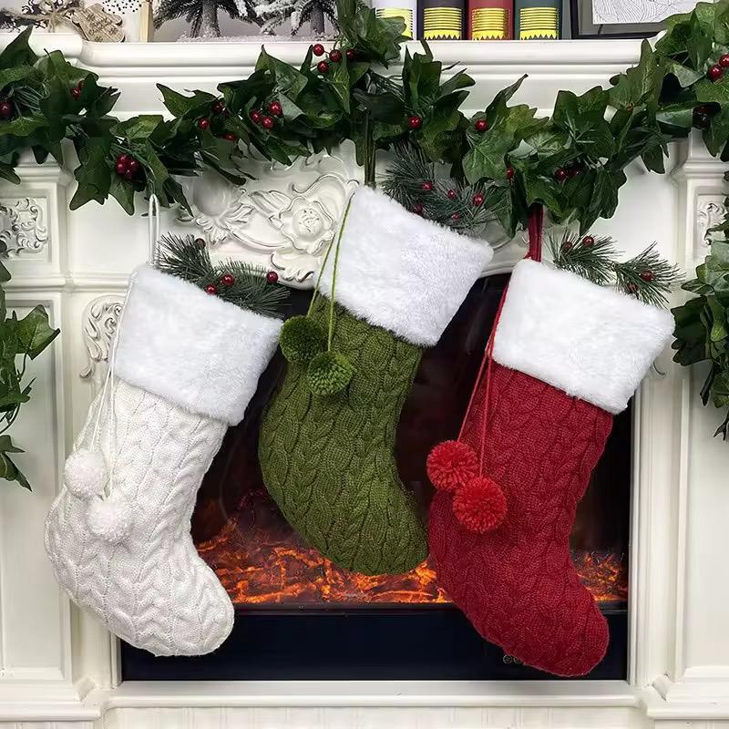 Large Christmas fireplace socks