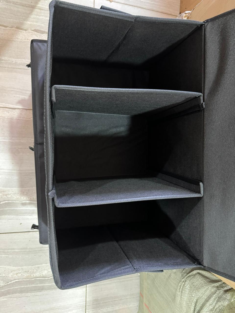 Foldable Premium Car Trunk Boot Organizer With Lid, Partitions & Handle
