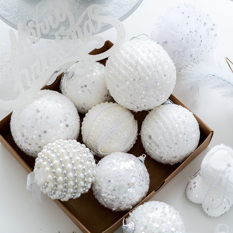 6pc Big size luxe white decor balls