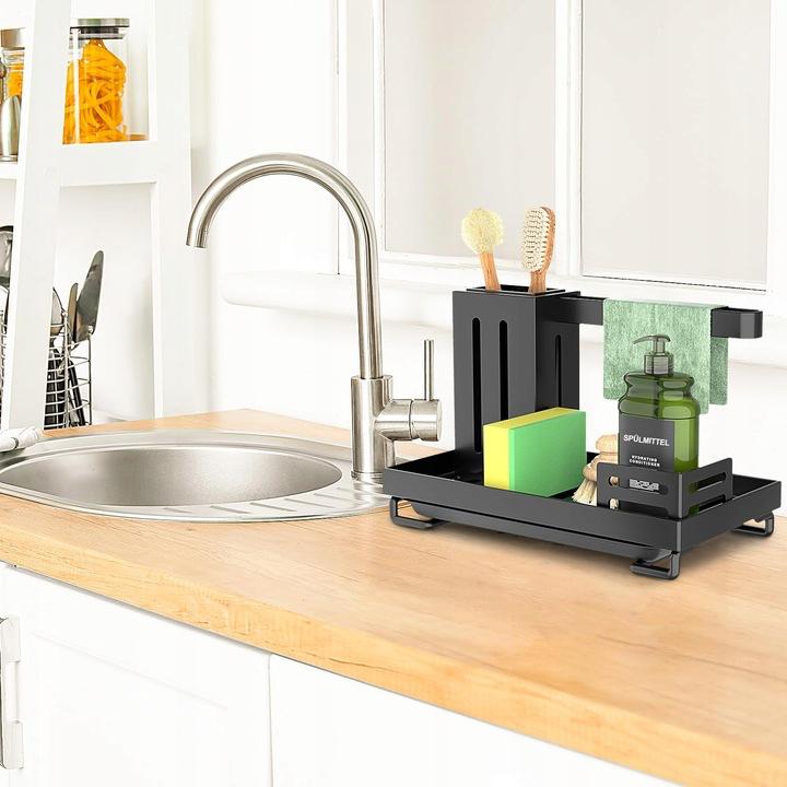 Carbon steel rust proof steel kitchen sink organizer caddy