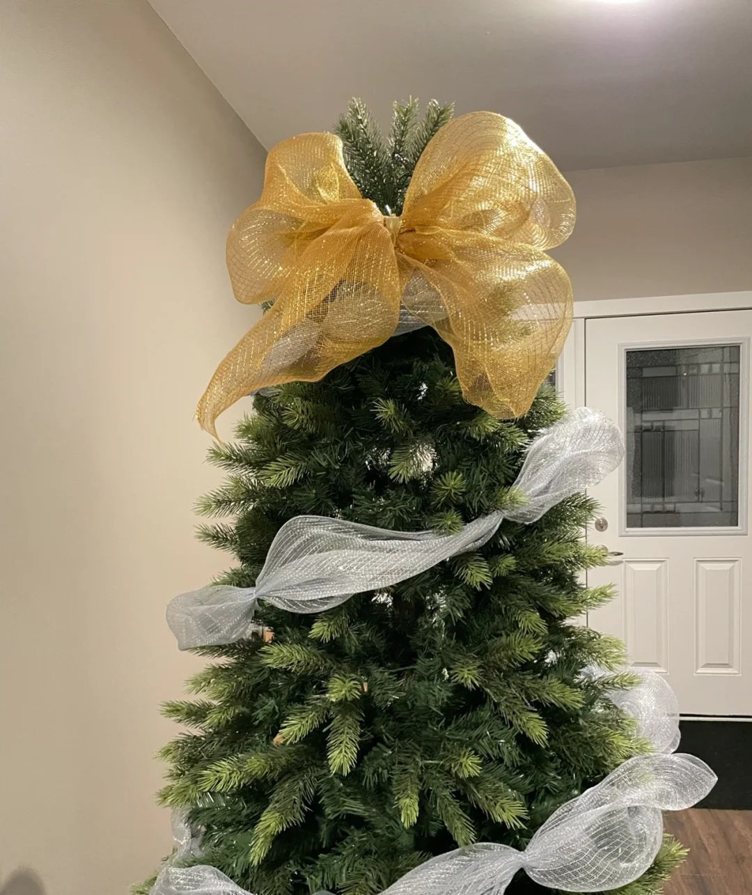 Christmas Ribbon Tree Decoration Mesh Tulle Roll Fabric