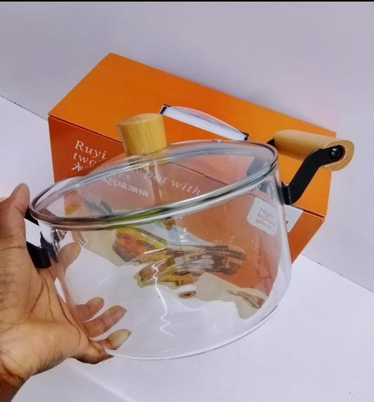 3.5 ltrs Glass Cooking pot