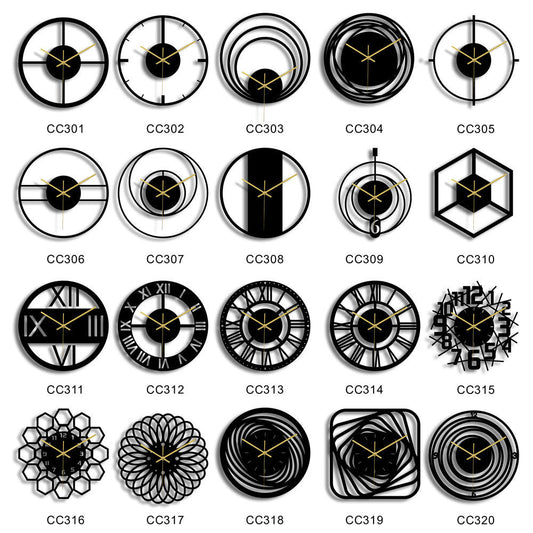 Fashion wall decor Wall Clock 3D Dimensional Black Acrylic Round Digital Wall Clock For Home Decoration Wall Clock