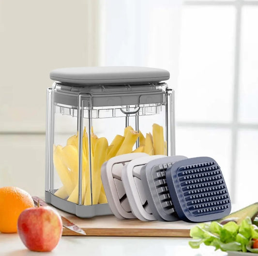 Press-type French Fries Cutter, Onion Dicer, Carrot Cutter, Kitchen Gadgets, Cucumber and Potato Multi-functional Vegetable Cutter