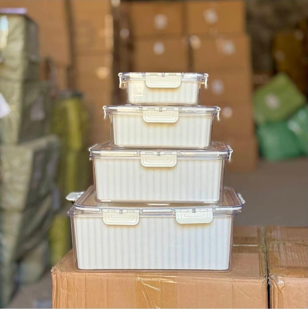 Transparent Airtight Pantry Boxes Multigrain Sealed Cans,Food Storage, Kitchen Refrigerator With Lid Fresh lock