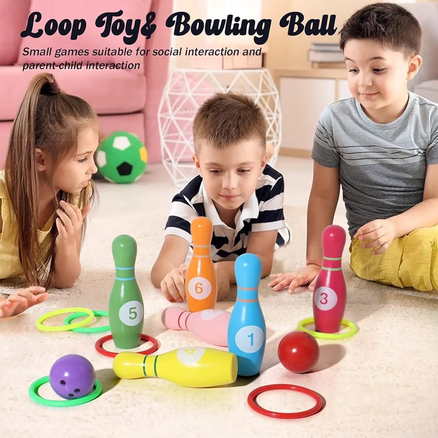 Wooden Kids Bowling Set