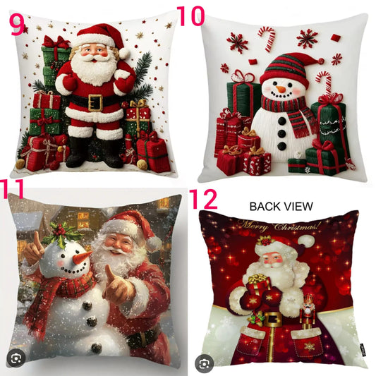 Christmas Pillow Covers (No Filler) for Christmas Decoration Throw Pillow Covers
