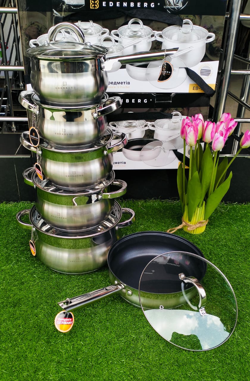12pcs Edenburg stainless steel Cookware set