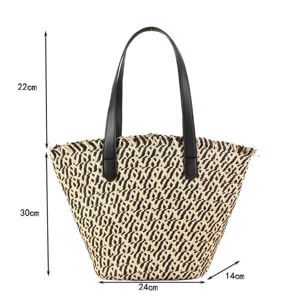 Women braided basket shoulder bag