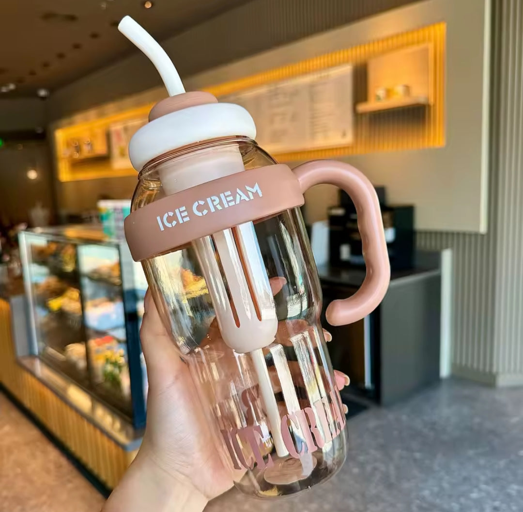 Large capacity cute portable water bottle with infuser